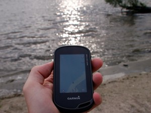 Navigationsgerät Oregon am Strand