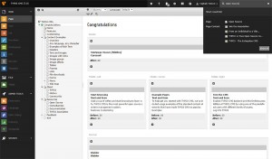 Backend-Ansicht von Typo3 Version 7